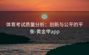 体育考试质量分析：创新与公平的平衡-黄金甲app