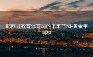 肥西县教育体育局的未来蓝图-黄金甲app