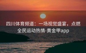 四川体育频道：一场视觉盛宴，点燃全民运动热情-黄金甲app