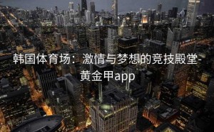 韩国体育场：激情与梦想的竞技殿堂-黄金甲app