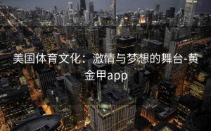美国体育文化：激情与梦想的舞台-黄金甲app