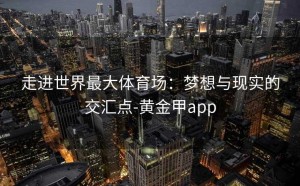 走进世界最大体育场：梦想与现实的交汇点-黄金甲app