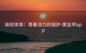高校体育：青春活力的熔炉-黄金甲app
