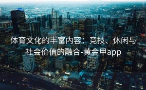 体育文化的丰富内容：竞技、休闲与社会价值的融合-黄金甲app