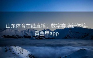 山东体育在线直播：数字赛场新体验-黄金甲app