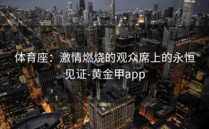 体育座：激情燃烧的观众席上的永恒见证-黄金甲app