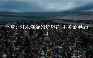 体育：汗水浇灌的梦想花园-黄金甲app