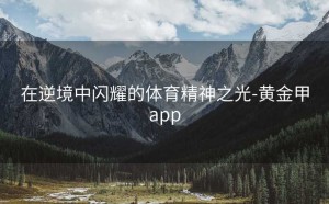 在逆境中闪耀的体育精神之光-黄金甲app
