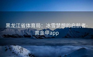 黑龙江省体育局：冰雪梦想的启航者-黄金甲app