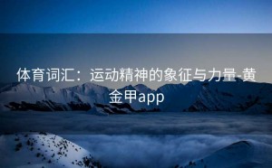 体育词汇：运动精神的象征与力量-黄金甲app