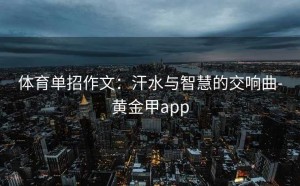 体育单招作文：汗水与智慧的交响曲-黄金甲app