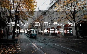 体育文化的丰富内容：竞技、休闲与社会价值的融合-黄金甲app