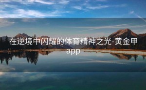 在逆境中闪耀的体育精神之光-黄金甲app