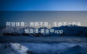 阿甘体育：奔跑不息，生命不止的永恒旋律-黄金甲app