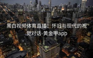 黑白视频体育直播：怀旧与现代的视觉对话-黄金甲app