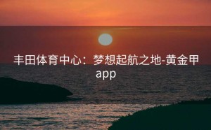 丰田体育中心：梦想起航之地-黄金甲app