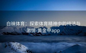 白袜体育：探索体育精神中的纯洁与激情-黄金甲app