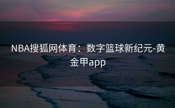 NBA搜狐网体育：数字篮球新纪元-黄金甲app