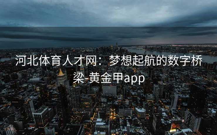 河北体育人才网：梦想起航的数字桥梁-黄金甲app
