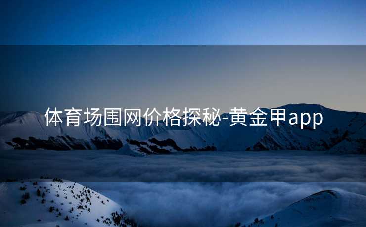 体育场围网价格探秘-黄金甲app