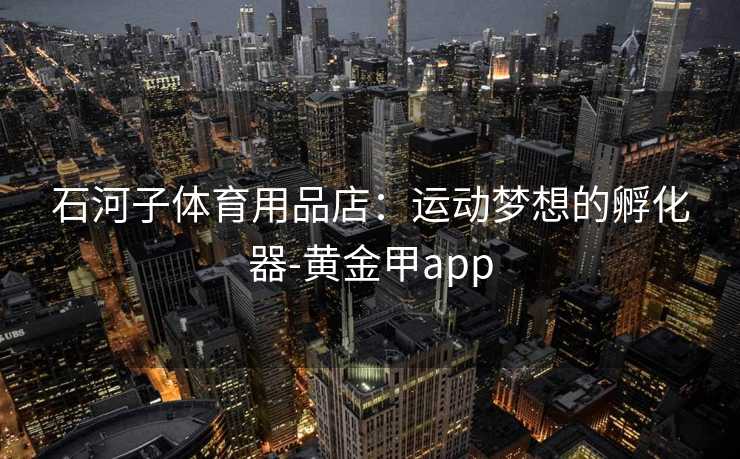 石河子体育用品店：运动梦想的孵化器-黄金甲app