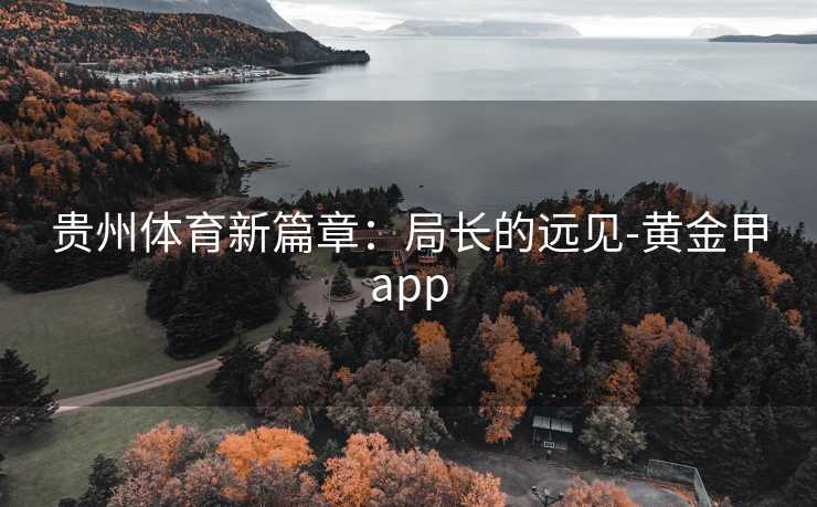 贵州体育新篇章：局长的远见-黄金甲app