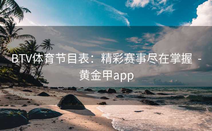 BTV体育节目表：精彩赛事尽在掌握  -黄金甲app