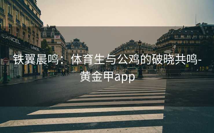 铁翼晨鸣：体育生与公鸡的破晓共鸣-黄金甲app