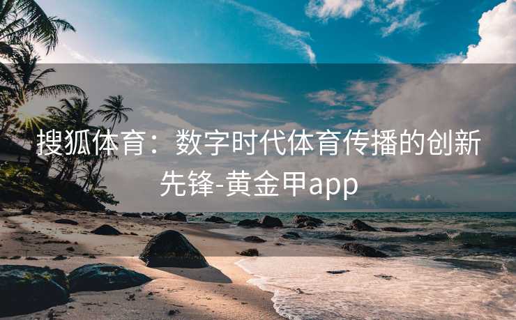 搜狐体育：数字时代体育传播的创新先锋-黄金甲app