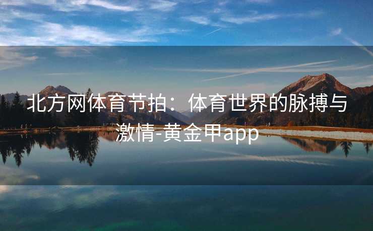 北方网体育节拍：体育世界的脉搏与激情-黄金甲app
