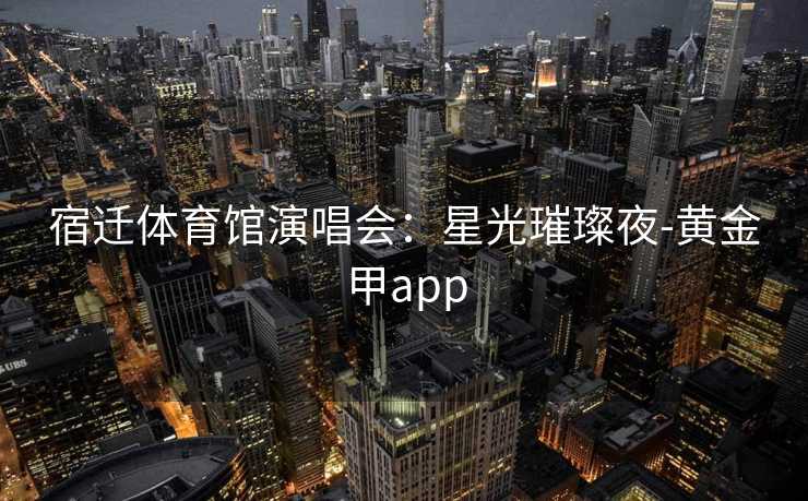 宿迁体育馆演唱会：星光璀璨夜-黄金甲app