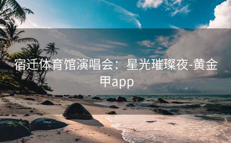 宿迁体育馆演唱会：星光璀璨夜-黄金甲app