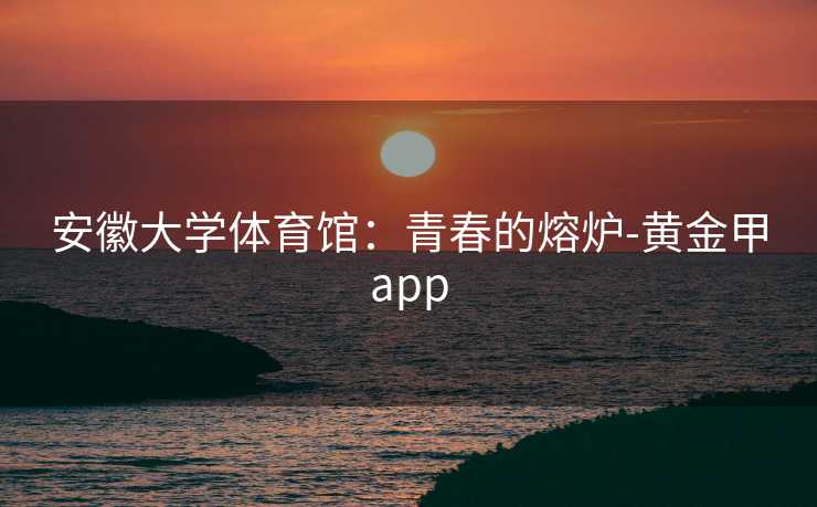 安徽大学体育馆：青春的熔炉-黄金甲app