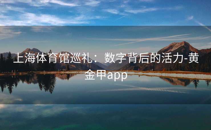 上海体育馆巡礼：数字背后的活力-黄金甲app