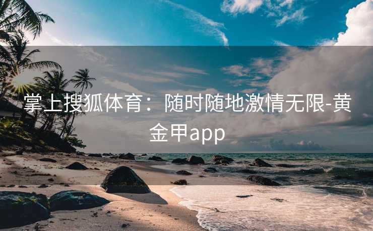 掌上搜狐体育：随时随地激情无限-黄金甲app