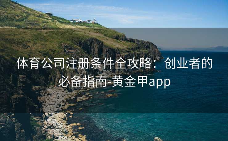 体育公司注册条件全攻略：创业者的必备指南-黄金甲app