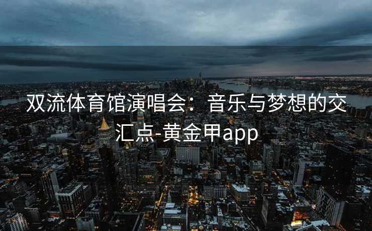 双流体育馆演唱会：音乐与梦想的交汇点-黄金甲app