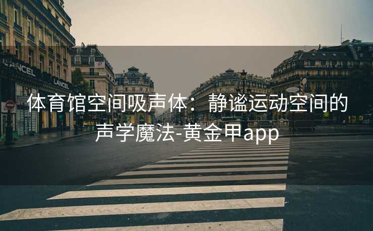 体育馆空间吸声体：静谧运动空间的声学魔法-黄金甲app