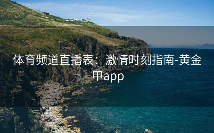 体育频道直播表：激情时刻指南-黄金甲app
