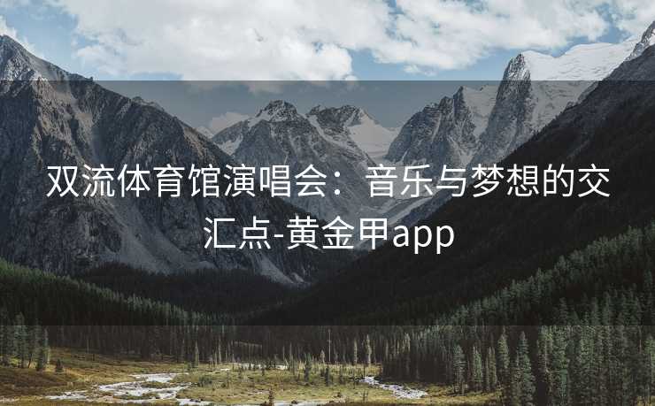 双流体育馆演唱会：音乐与梦想的交汇点-黄金甲app