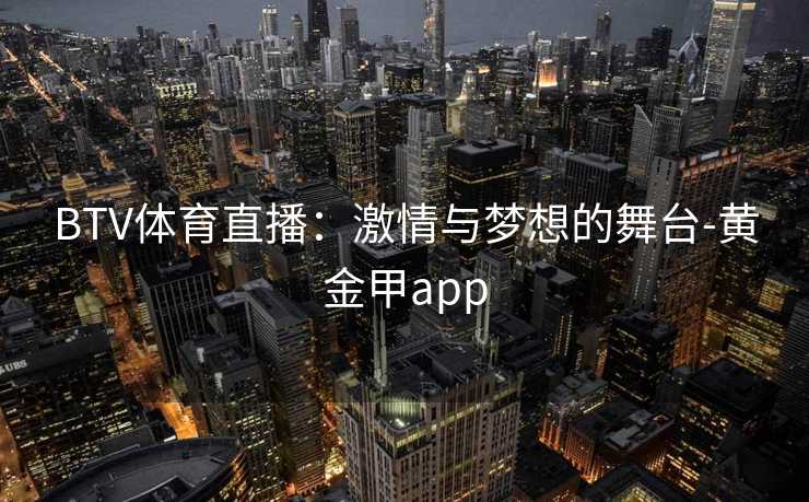 BTV体育直播：激情与梦想的舞台-黄金甲app