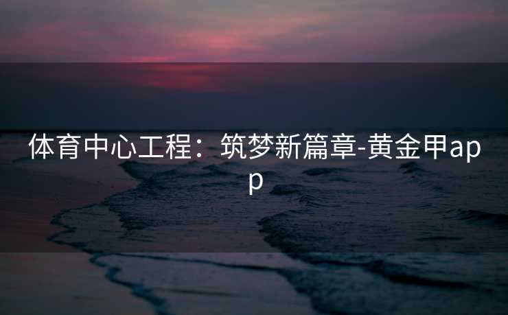 体育中心工程：筑梦新篇章-黄金甲app