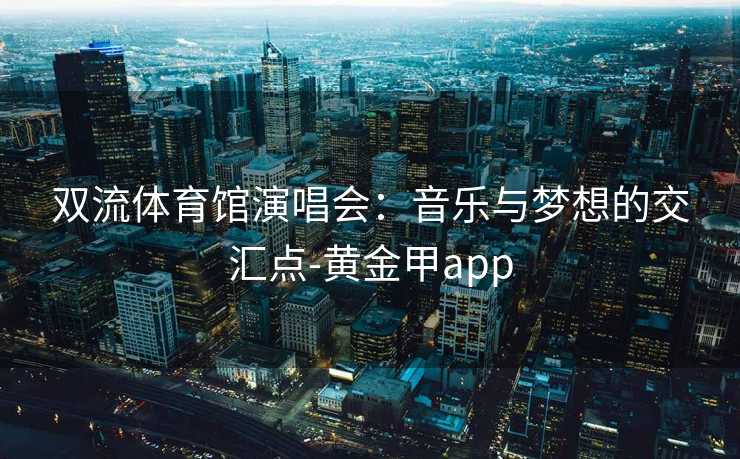 双流体育馆演唱会：音乐与梦想的交汇点-黄金甲app