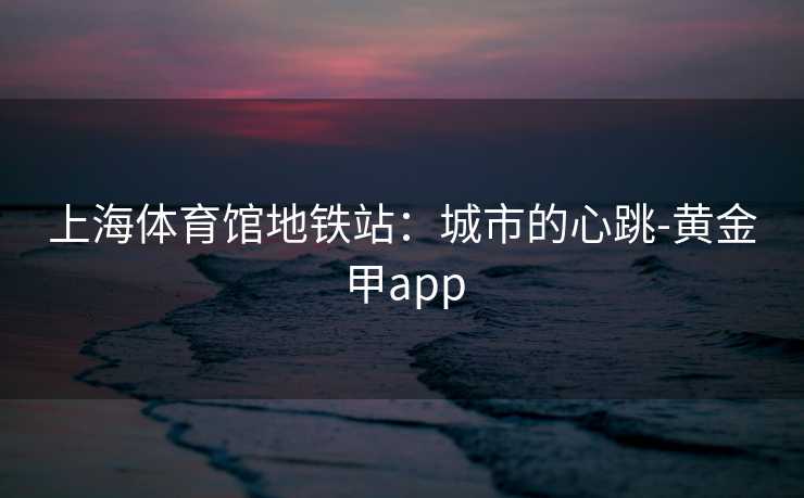 上海体育馆地铁站：城市的心跳-黄金甲app