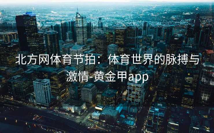 北方网体育节拍：体育世界的脉搏与激情-黄金甲app