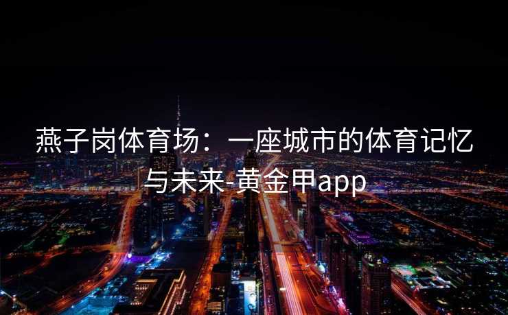 燕子岗体育场：一座城市的体育记忆与未来-黄金甲app