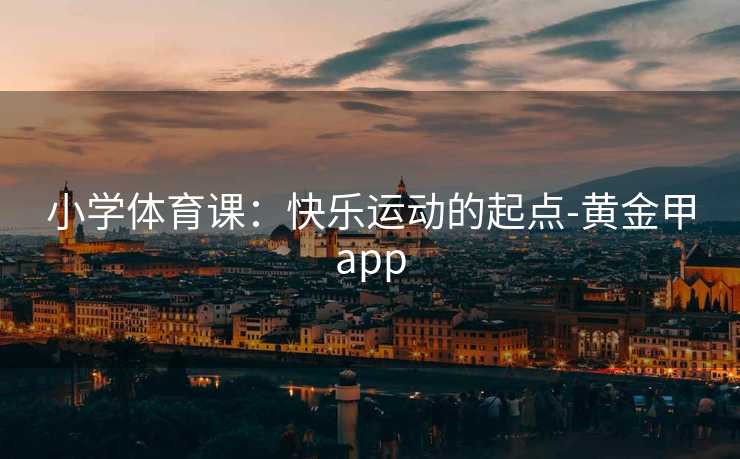 小学体育课：快乐运动的起点-黄金甲app
