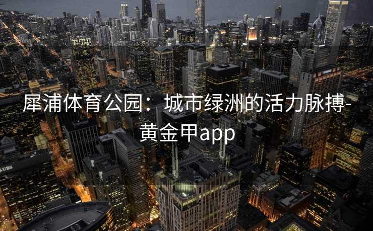 犀浦体育公园：城市绿洲的活力脉搏-黄金甲app