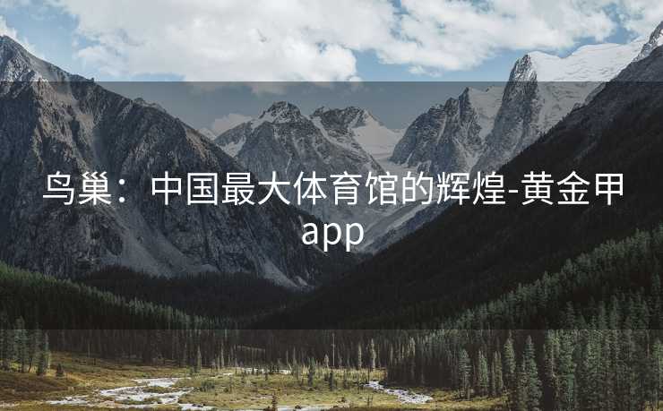 鸟巢：中国最大体育馆的辉煌-黄金甲app