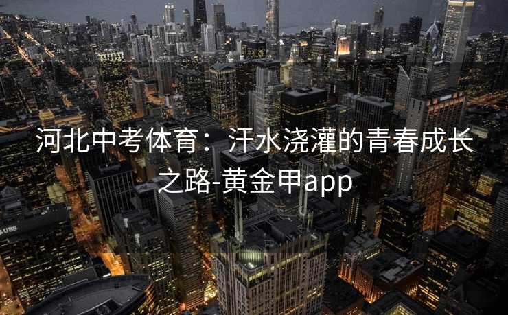 河北中考体育：汗水浇灌的青春成长之路-黄金甲app